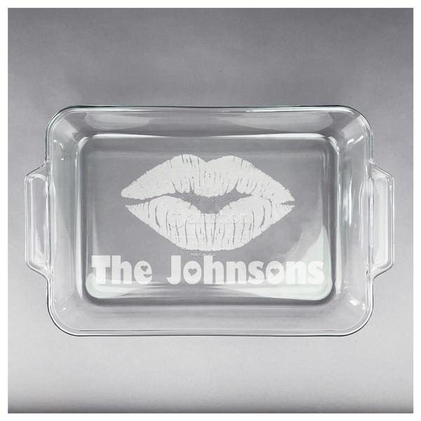Lips n Hearts Glass Baking Dish - APPROVAL (13x9)