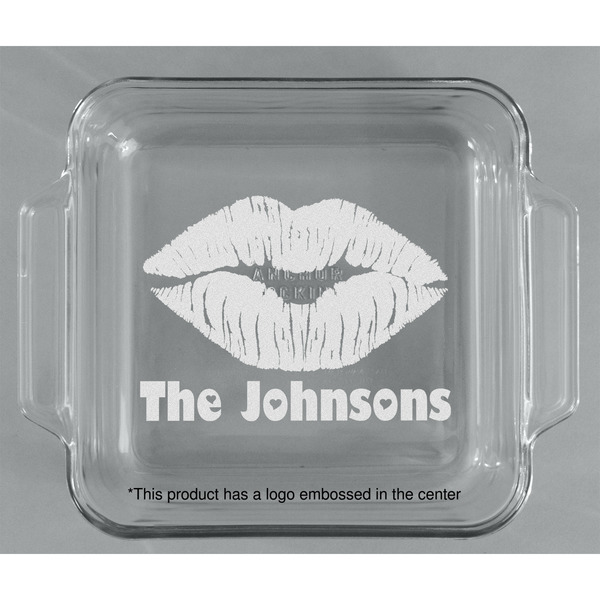 Lips n Hearts Glass Cake Dish - APPROVAL (8x8)