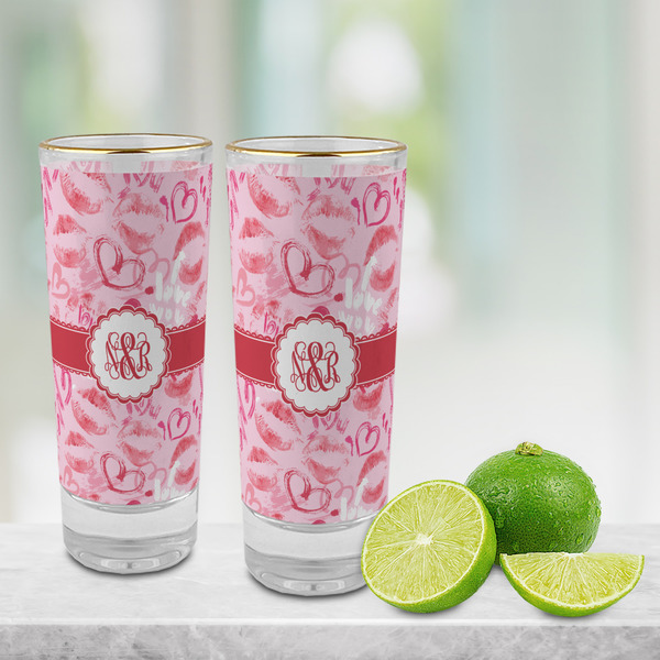 Lips n Hearts Glass Shot Glass - 2 oz - LIFESTYLE