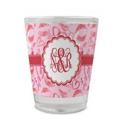 Lips n Hearts Glass Shot Glass - 1.5 oz - Set of 4 (Personalized)