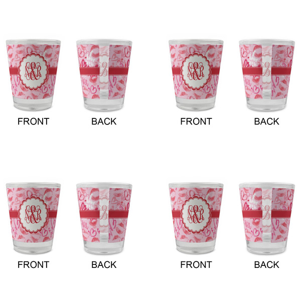 Lips n Hearts Glass Shot Glass - Standard - Set of 4 - APPROVAL