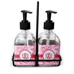 Lips n Hearts Glass Soap & Lotion Bottles (Personalized)