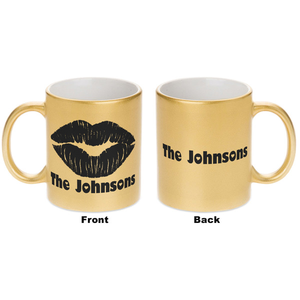 Lips n Hearts Gold Mug - Apvl