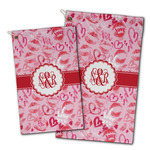 Lips n Hearts Golf Towel - Full Print w/ Couple's Names