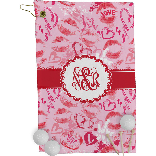 Lips n Hearts Golf Towel (Personalized)