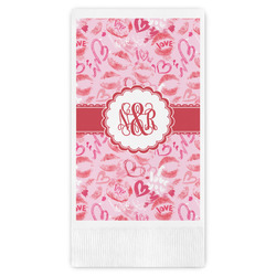 Lips n Hearts Guest Napkins - Full Color - Embossed Edge (Personalized)