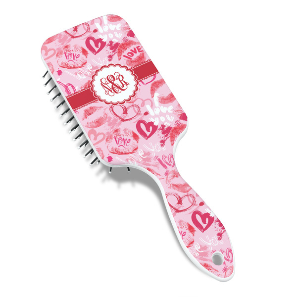 Lips n Hearts Hair Brush - Angle View