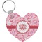 Lips n Hearts Heart Keychain (Personalized)