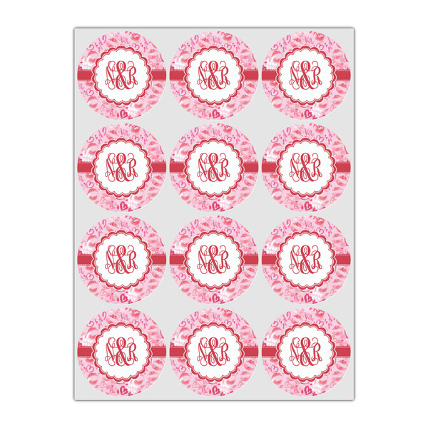 Lips n Hearts Icing Circle - Small - Set of 12