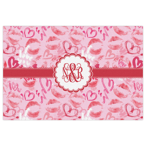 Lips n Hearts Indoor / Outdoor Rug - 2'x3' - Front Flat