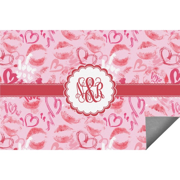 Custom Lips n Hearts Indoor / Outdoor Rug - 5'x8' (Personalized)