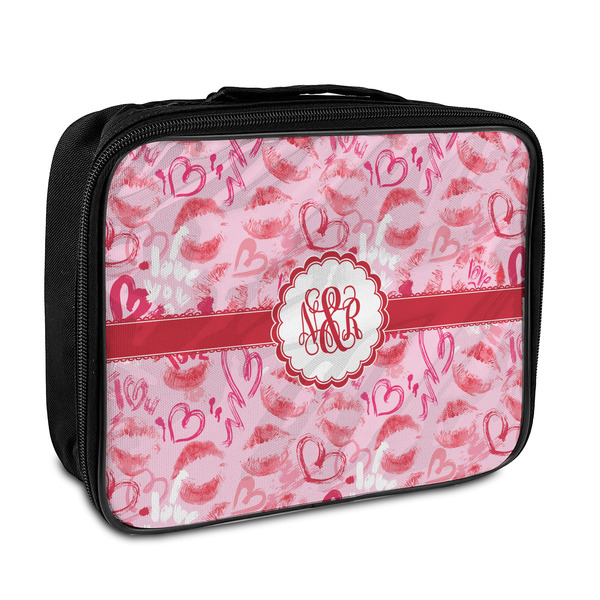 Custom Lips n Hearts Insulated Lunch Bag (Personalized)