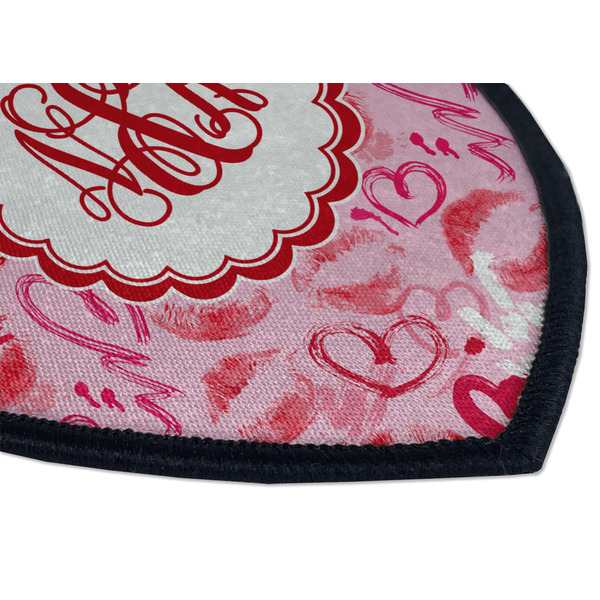 Lips n Hearts Iron on Shield 3 Detail