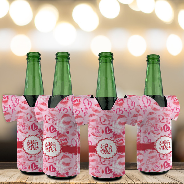 Lips n Hearts Jersey Bottle Cooler - Set of 4 - LIFESTYLE