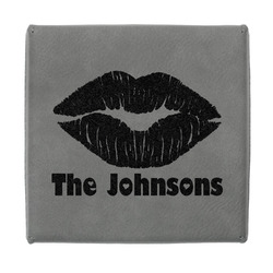 Lips n Hearts Jewelry Gift Box - Engraved Leather Lid (Personalized)