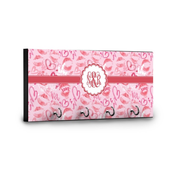 Lips n Hearts Key Hanger - Front View with Hooks