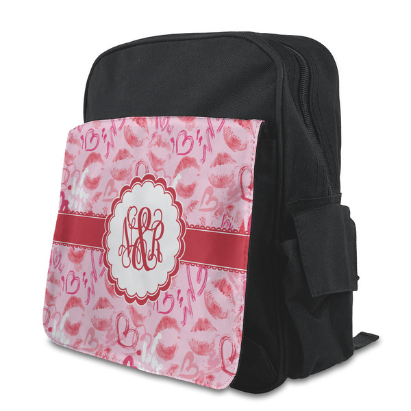 Custom Lips n Hearts Preschool Backpack (Personalized)