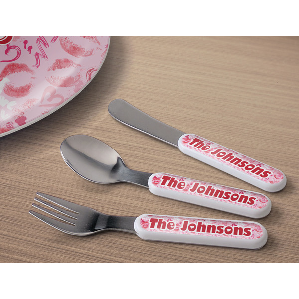 Lips n Hearts Kids Flatware w/ Plate