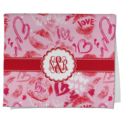 Lips n Hearts Kitchen Towel - Poly Cotton w/ Couple's Names