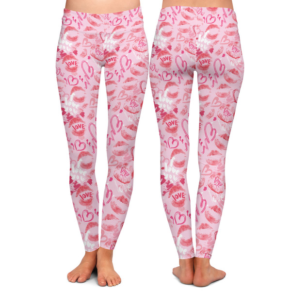 Lips n Hearts Ladies Leggings - Front and Back
