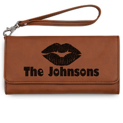 Lips n Hearts Ladies Leatherette Wallet - Laser Engraved (Personalized)