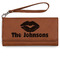 Lips n Hearts Ladies Wallet - Leather - Rawhide - Front View