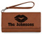 Lips n Hearts Ladies Leatherette Wallet - Laser Engraved - Rawhide (Personalized)