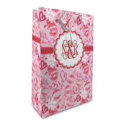 Lips n Hearts Large Gift Bag (Personalized)