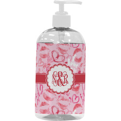 Lips n Hearts Plastic Soap / Lotion Dispenser (16 oz - Large - White) (Personalized)
