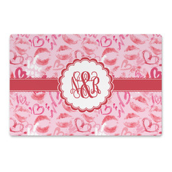Lips n Hearts Large Rectangle Car Magnet (Personalized)
