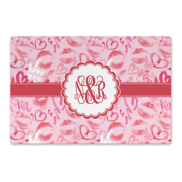 Custom Lips n Hearts Large Rectangle Car Magnet (Personalized)