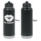 Lips n Hearts Laser Engraved Water Bottles - Front Engraving - Front & Back View