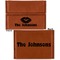 Lips n Hearts Leather Business Card Holder - Front Back