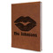 Lips n Hearts Leather Sketchbook - Large - Double Sided - Angled View