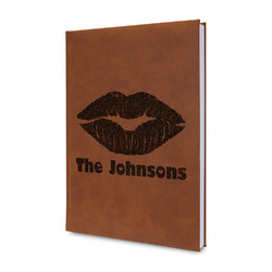 Lips n Hearts Leather Sketchbook - Small - Double Sided (Personalized)