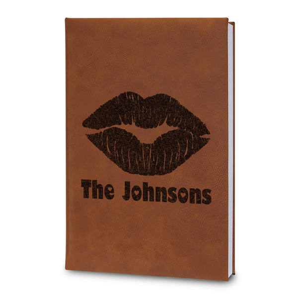 Custom Lips n Hearts Leatherette Journal - Large - Double Sided (Personalized)