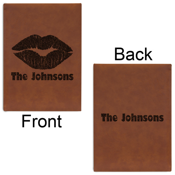 Lips n Hearts Leatherette Journals - Large - Double Sided - Front & Back View