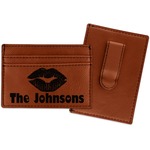 Lips n Hearts Leatherette Wallet with Money Clip (Personalized)
