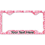 Lips n Hearts License Plate Frame - Style C (Personalized)