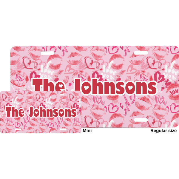 Lips n Hearts License Plate (Sizes)