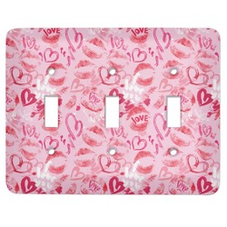 Lips n Hearts Light Switch Cover (3 Toggle Plate)