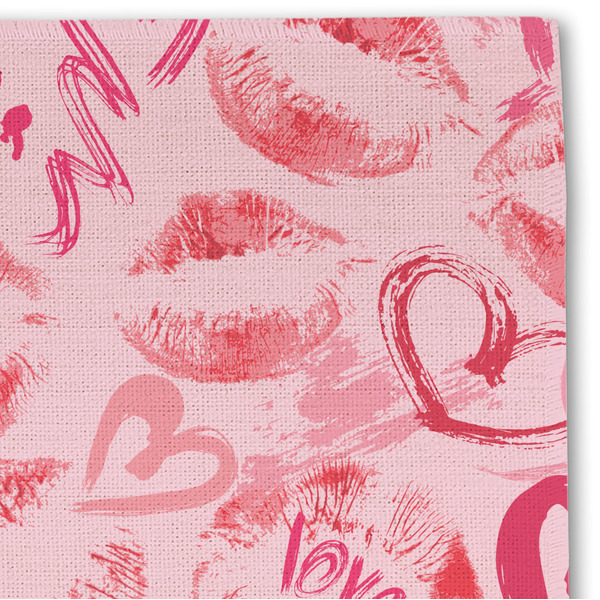 Lips n Hearts Linen Placemat - DETAIL