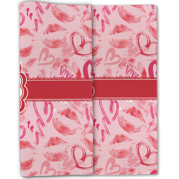 Lips n Hearts Linen Placemat - Folded Half (double sided)