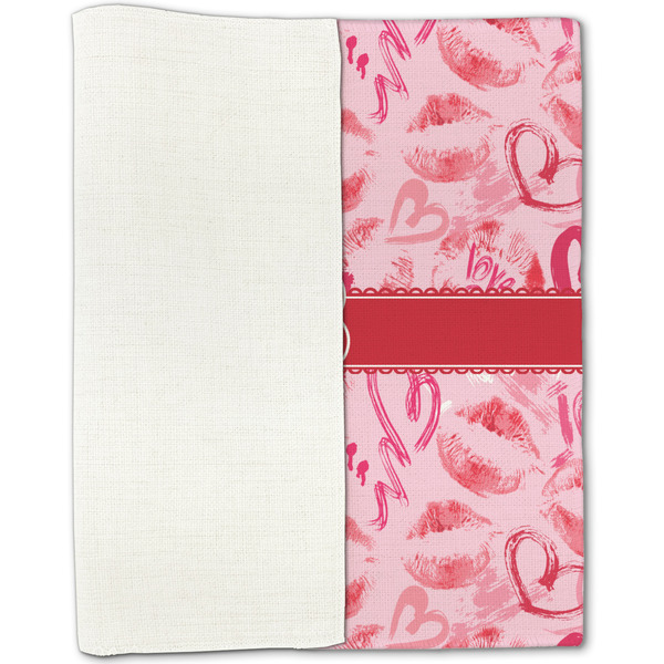 Lips n Hearts Linen Placemat - Folded Half