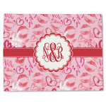 Lips n Hearts Single-Sided Linen Placemat - Single w/ Couple's Names