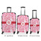 Lips n Hearts Luggage Bags all sizes - With Handle