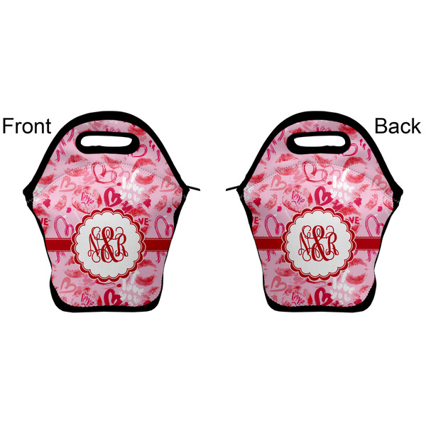 Lips n Hearts Lunch Bag - Front and Back
