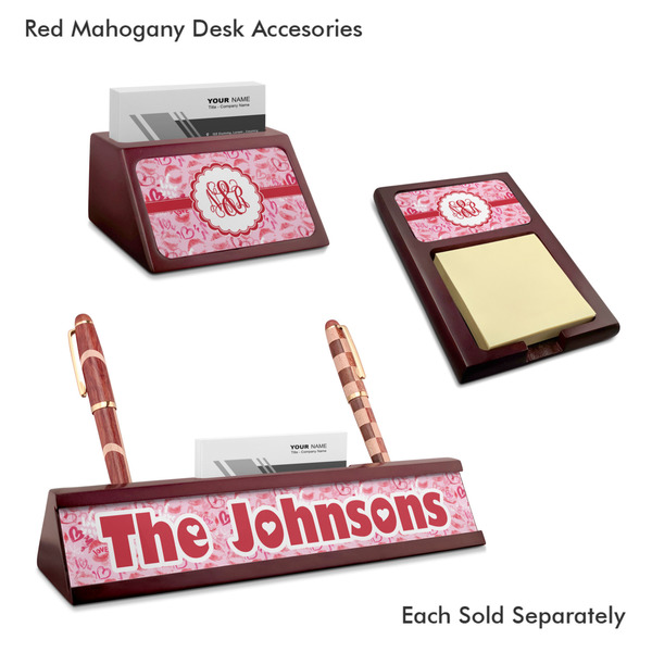 Lips n Hearts Mahogany Desk Accessories