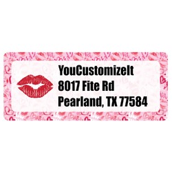 Lips n Hearts Return Address Labels (Personalized)