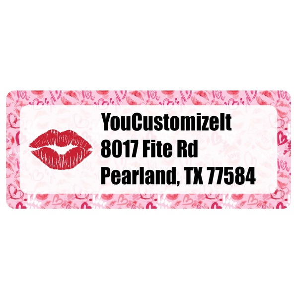 Custom Lips n Hearts Return Address Labels (Personalized)